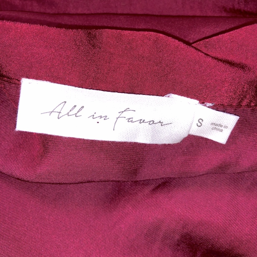 ALL IN FAVOR MAROON BUTTON DOWN - Picture 7 of 7